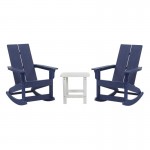 Flash Furniture Finn 2PK Navy Rockers & Side Table JJ-C14709-2-T14001-NW-GG