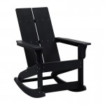 Flash Furniture Finn Black Resin Rocking Chair JJ-C14709-BK-GG