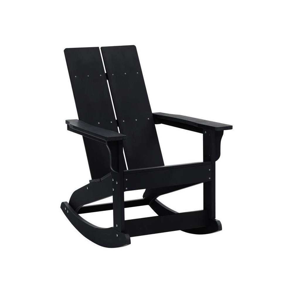 Flash Furniture Finn Black Resin Rocking Chair JJ-C14709-BK-GG