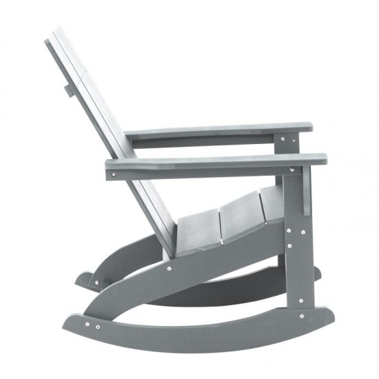 Flash Furniture Finn Gray Resin Rocking Chair JJ-C14709-GY-GG