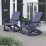 Flash Furniture Finn 2 PK Navy Resin Rocking Chair JJ-C14709-NV-2-GG