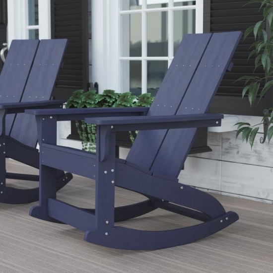 Flash Furniture Finn Navy Resin Rocking Chair JJ-C14709-NV-GG