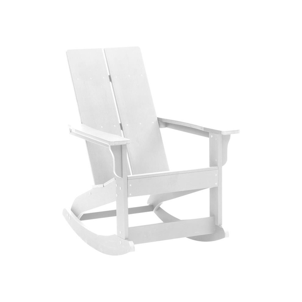 Flash Furniture Finn White Resin Rocking Chair JJ-C14709-WH-GG