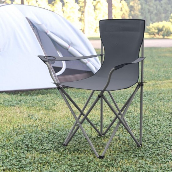 Flash Furniture Gray Folding Camping Chair JJ-CC303-GY-GG