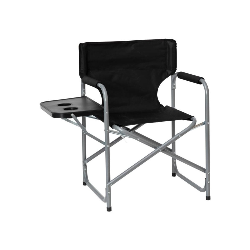 Flash Furniture Benjamin Black Folding Directors Chair JJ-CC305-BK-GG