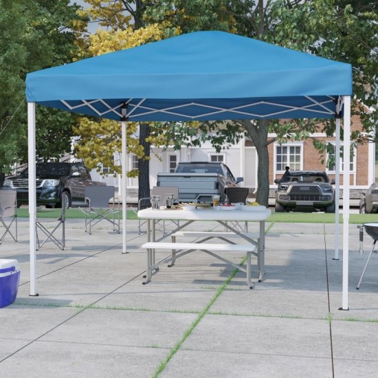 Flash Furniture Harris Canopy Tent & Folding Bench JJ-GZ10103-BL-GG