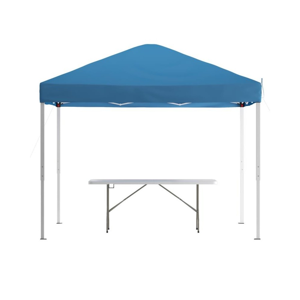 Flash Furniture Harris Blue Canopy & Folding Table JJ-GZ10183Z-BL-GG