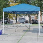 Flash Furniture Harris Blue Canopy & Folding Table JJ-GZ10183Z-BL-GG