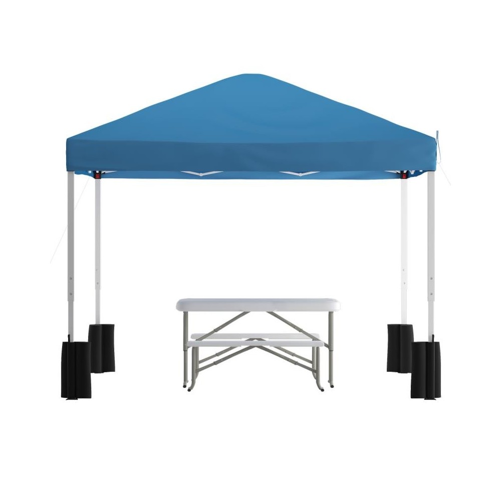 Flash Furniture Harris Canopy Tent & Folding Bench JJ-GZ10PKG103-BL-GG