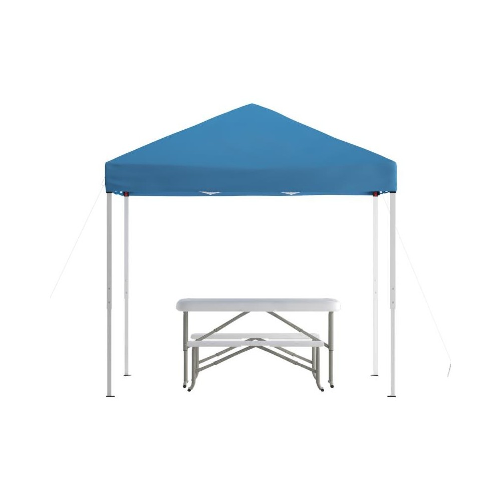 Flash Furniture Kramer Canopy Tent & Folding Bench JJ-GZ88103-BL-GG