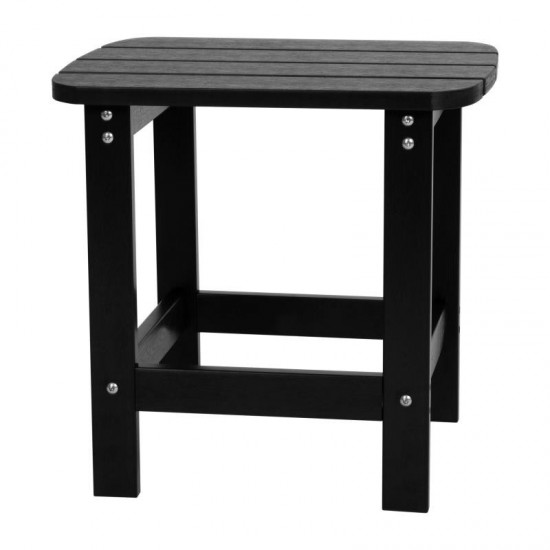 Flash Furniture Charlestown Black Adirondack Side Table JJ-T14001-BLK-GG