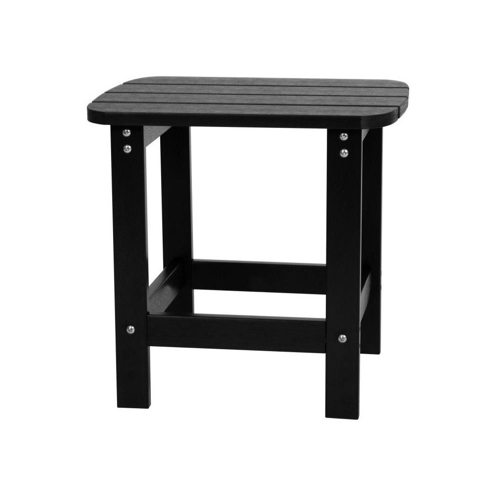 Flash Furniture Charlestown Black Adirondack Side Table JJ-T14001-BLK-GG