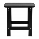 Flash Furniture Charlestown Black Adirondack Side Table JJ-T14001-BLK-GG
