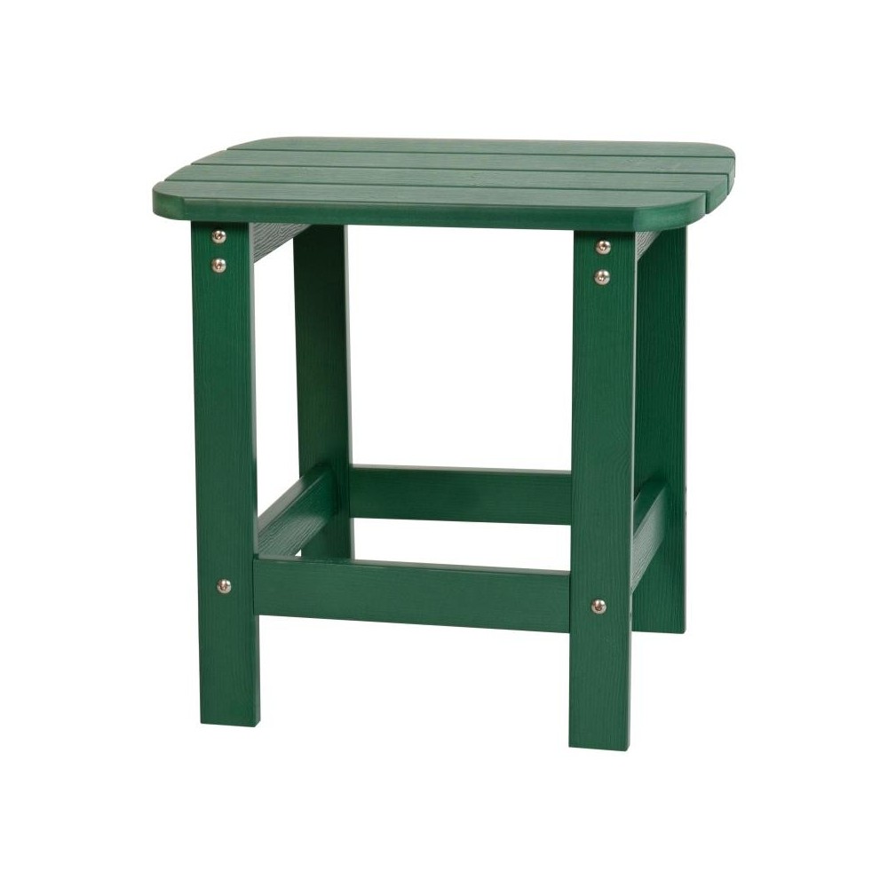 Flash Furniture Charlestown Green Adirondack Side Table JJ-T14001-GRN-GG