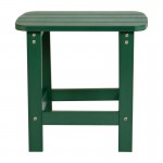 Flash Furniture Charlestown Green Adirondack Side Table JJ-T14001-GRN-GG