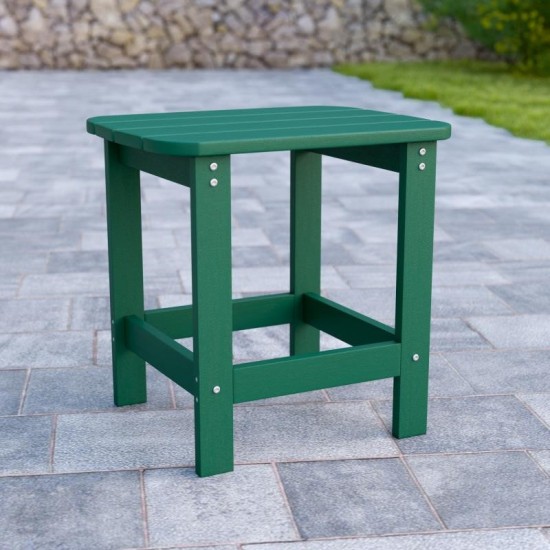 Flash Furniture Charlestown Green Adirondack Side Table JJ-T14001-GRN-GG