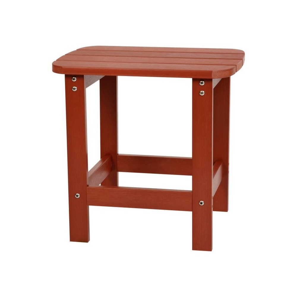 Flash Furniture Charlestown Red Adirondack Side Table JJ-T14001-RED-GG