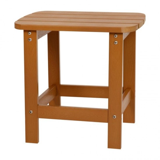 Flash Furniture Charlestown Teak Adirondack Side Table JJ-T14001-TEAK-GG