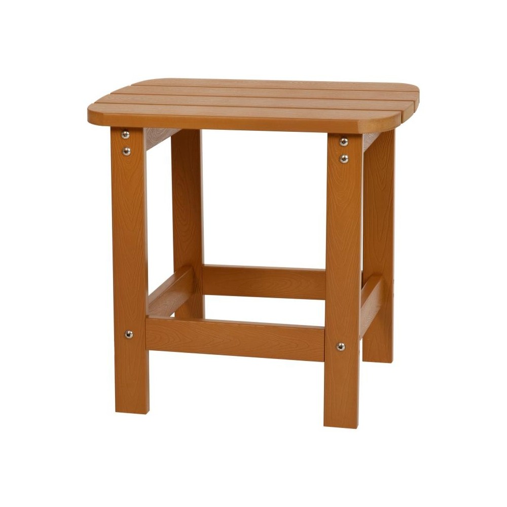 Flash Furniture Charlestown Teak Adirondack Side Table JJ-T14001-TEAK-GG