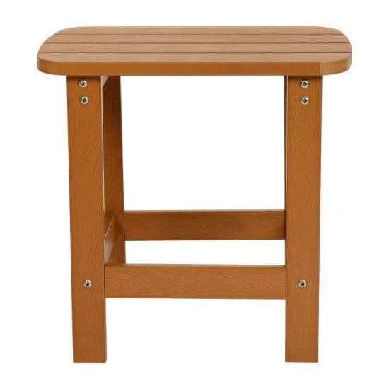 Flash Furniture Charlestown Teak Adirondack Side Table JJ-T14001-TEAK-GG