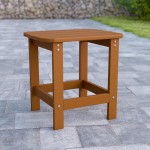 Flash Furniture Charlestown Teak Adirondack Side Table JJ-T14001-TEAK-GG