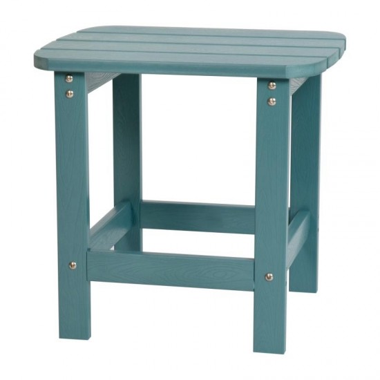 Flash Furniture Charlestown Teal Adirondack Side Table JJ-T14001-TL-GG