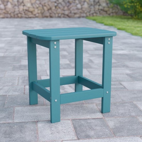 Flash Furniture Charlestown Teal Adirondack Side Table JJ-T14001-TL-GG