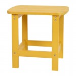 Flash Furniture Charlestown Yellow Adirondack Side Table JJ-T14001-YLW-GG