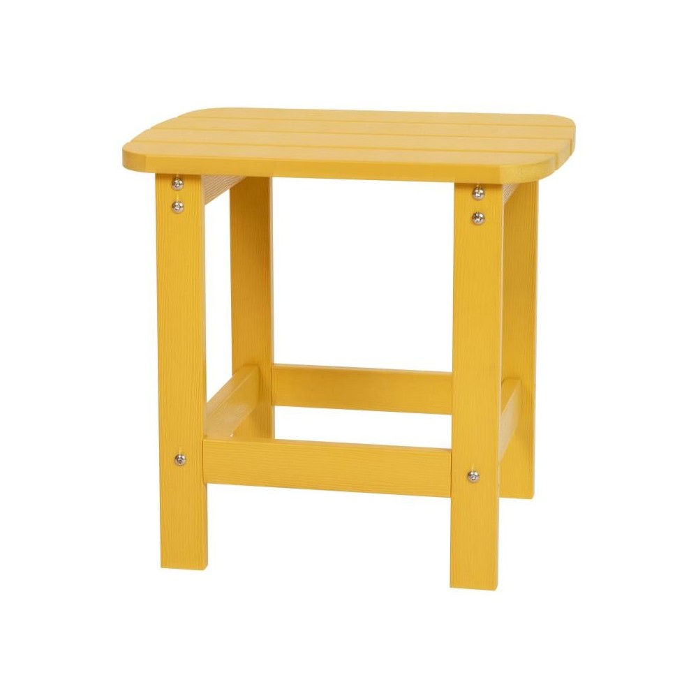 Flash Furniture Charlestown Yellow Adirondack Side Table JJ-T14001-YLW-GG