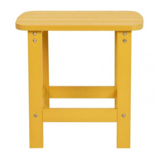 Flash Furniture Charlestown Yellow Adirondack Side Table JJ-T14001-YLW-GG