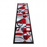 Flash Furniture Elias Collection Red 2x7 Abstract Rug KP-RG950-27-RD-GG