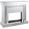 ACME Nysa Fireplace, Mirrored & Faux Crystals