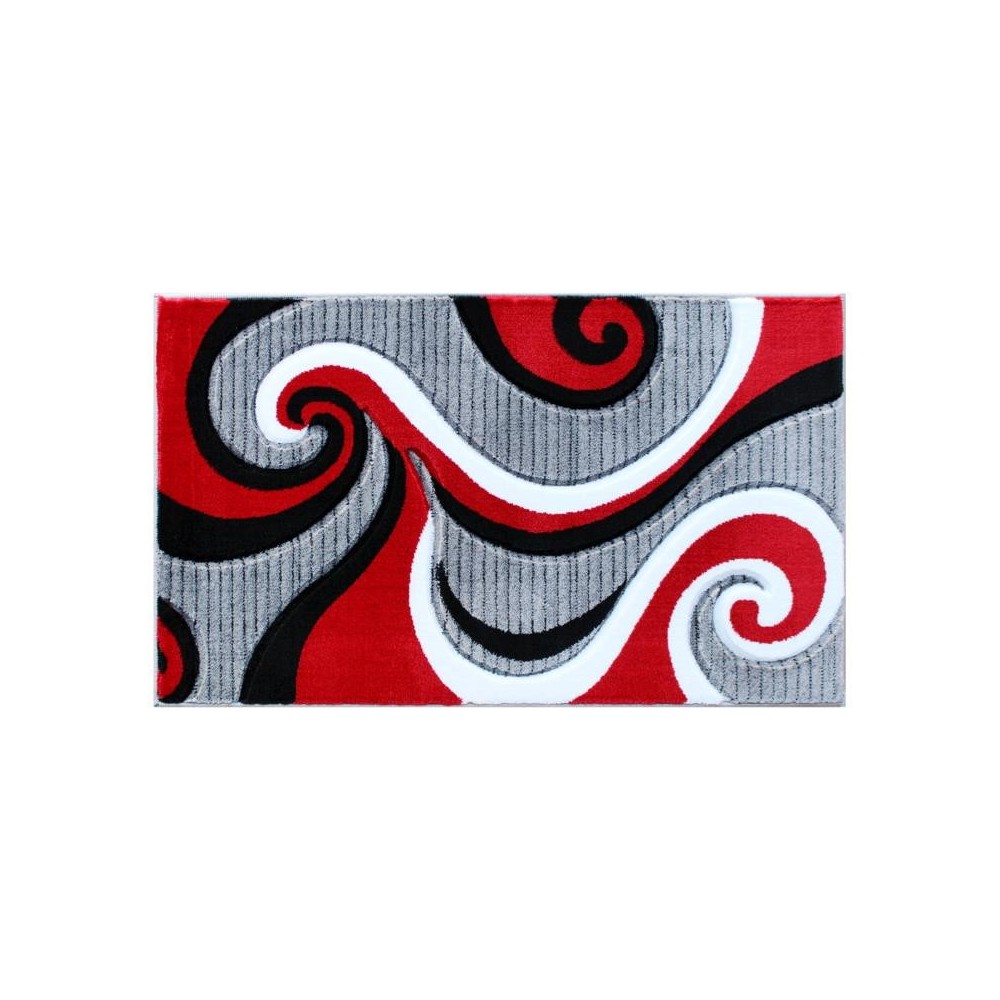 Flash Furniture Athos Collection 2x3 Red Abstract Rug KP-RG952-23-RD-GG