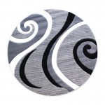 Flash Furniture Athos Collection 5x5 Gray Abstract Rug KP-RG952-55-GY-GG