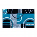 Flash Furniture Audra Collection 2x3 Turquoise Geometric Rug KP-RG953-23-TQ-GG