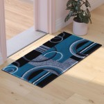 Flash Furniture Audra Collection 2x3 Turquoise Geometric Rug KP-RG953-23-TQ-GG