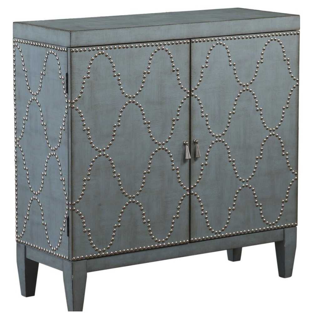 ACME Cherie Console Table, Antique Blue