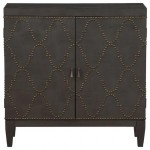 ACME Cherie Console Table, Antique Black (Gold Nailhead)