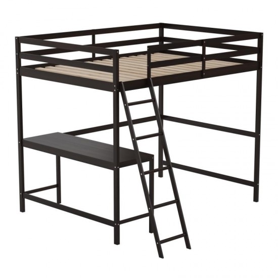 Flash Furniture Riley Espresso Full Loft Bed Frame MH-LBD5-ESP-F-GG