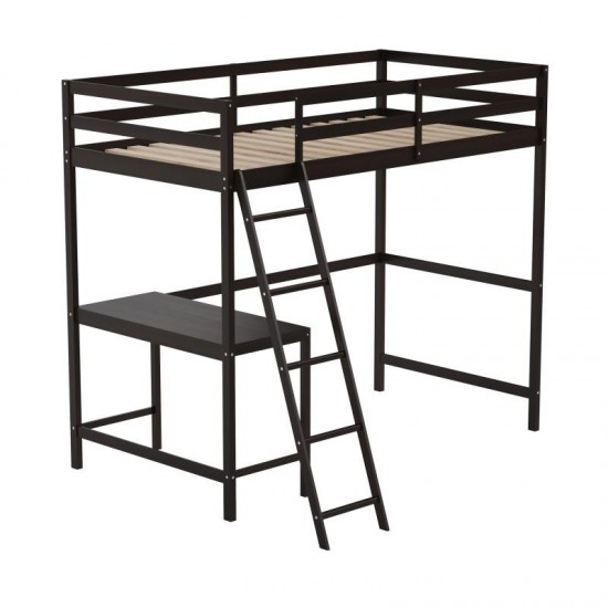 Flash Furniture Riley Espresso Twin Loft Bed Frame MH-LBD5-ESP-T-GG