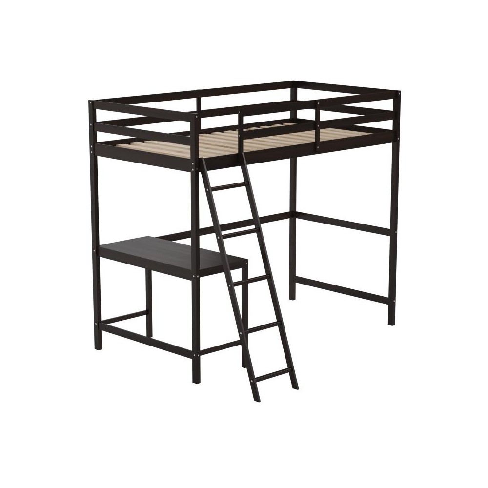 Flash Furniture Riley Espresso Twin Loft Bed Frame MH-LBD5-ESP-T-GG