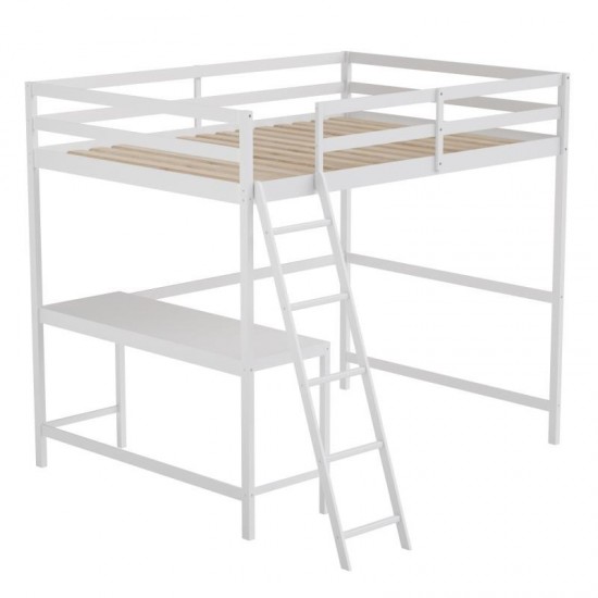 Flash Furniture Riley White Full Loft Bed Frame MH-LBD5-WH-F-GG