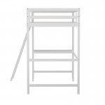 Flash Furniture Riley White Twin Loft Bed Frame MH-LBD5-WH-T-GG