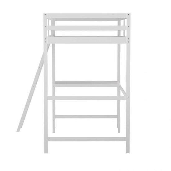 Flash Furniture Riley White Twin Loft Bed Frame MH-LBD5-WH-T-GG