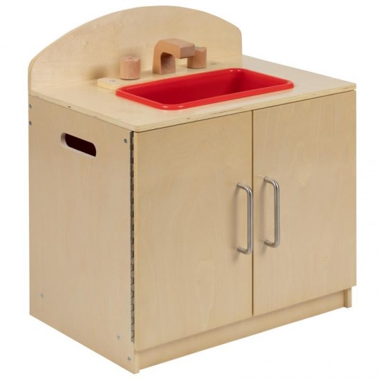 Flash Furniture Hercules Childrens Wooden Kitchen Sink MK-DP002-GG