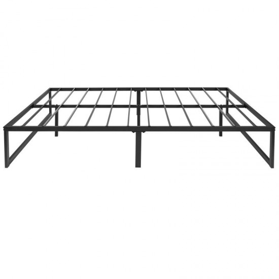 Flash Furniture Bentley 14 Inch Full Metal Bed Frame MP-XU-BD10001-F-BK-GG