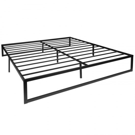 Flash Furniture Bentley 14 Inch King Metal Bed Frame MP-XU-BD10001-K-BK-GG