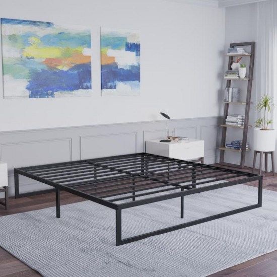 Flash Furniture Bentley 14 Inch King Metal Bed Frame MP-XU-BD10001-K-BK-GG