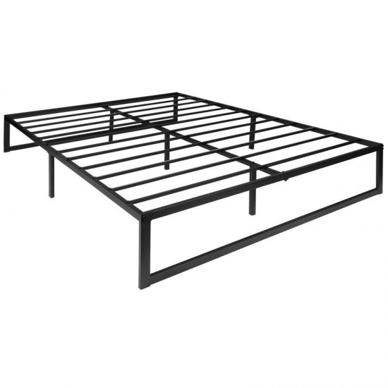 Flash Furniture Bentley 14 Inch Queen Metal Bed Frame MP-XU-BD10001-Q-BK-GG