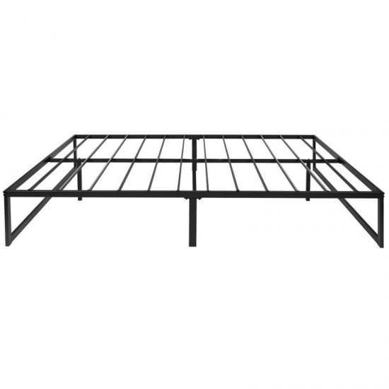 Flash Furniture Bentley 14 Inch Queen Metal Bed Frame MP-XU-BD10001-Q-BK-GG